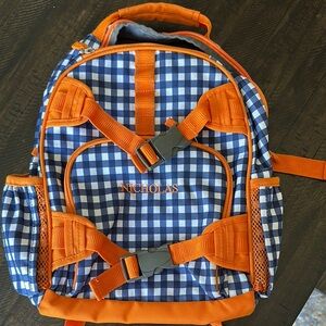 Pottery Barn Kids Blue and White Gingham Bag